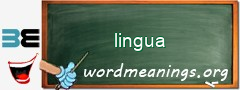 WordMeaning blackboard for lingua